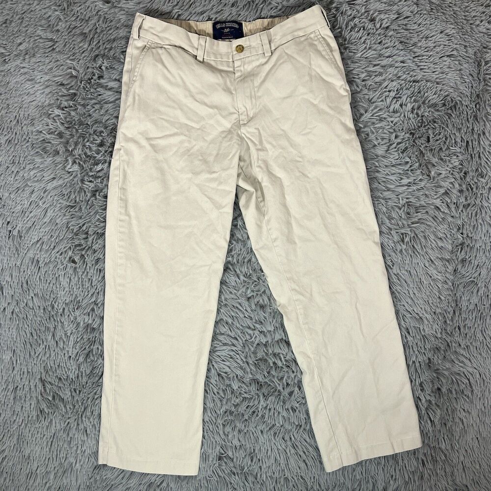 Bills Khaki Pants Mens 32x32 (Fits 31x26) Beige Straight Leg Casual Chino Flat